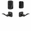 Yale Real Living Yale Assure Lock 2 Bundle with Key Free Touchscreen Wi Fi Deadbolt, Norwood Lever Passage, and BYRD450WF1NWBSP